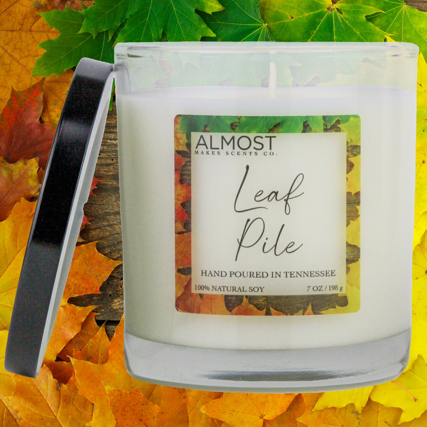 Leaf Pile Handcrafted All Soy candle 8oz
