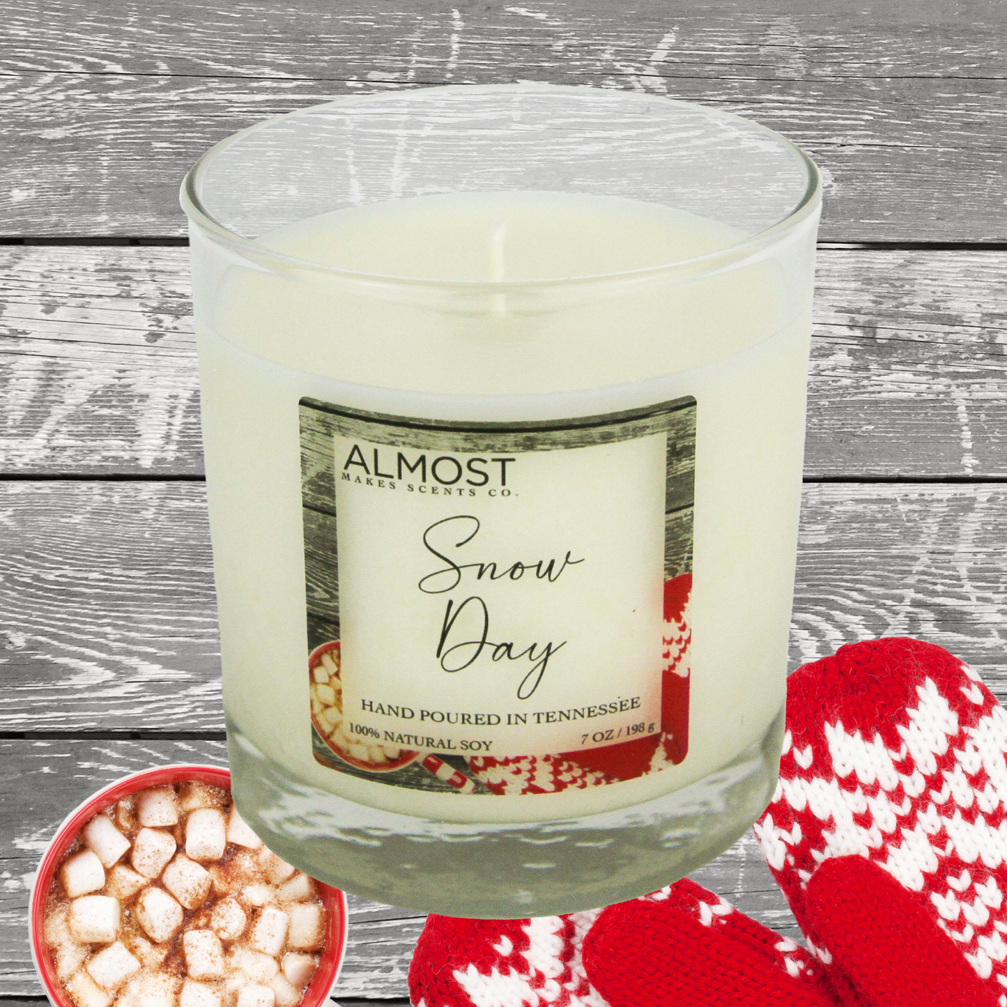 Snow Day Handcrafted Soy Candle 8oz