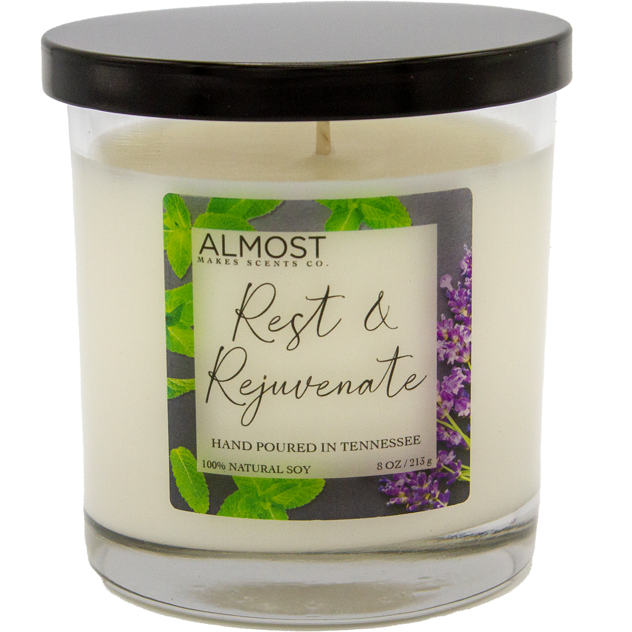 Rest and Rejuvenate Handcrafted All Soy candle 8 oz