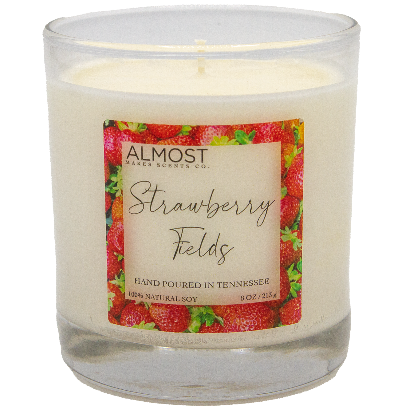 Strawberry Fields All Soy candle 8 oz