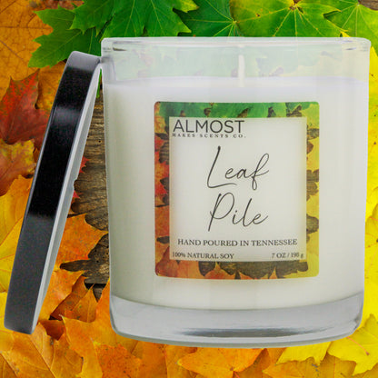 Leaf Pile Handcrafted All Soy candle 7oz