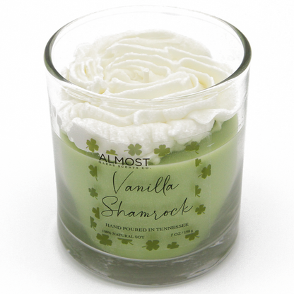 Vanilla Shamrock Handcrafted Soy Candle 8 oz