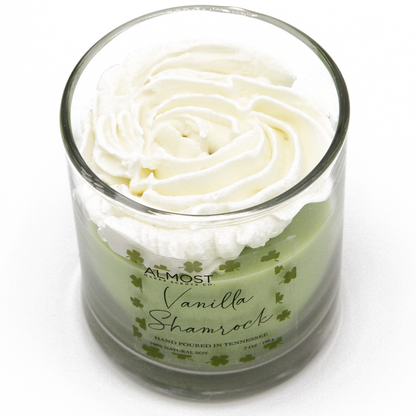 Vanilla Shamrock Handcrafted Soy Candle 8 oz