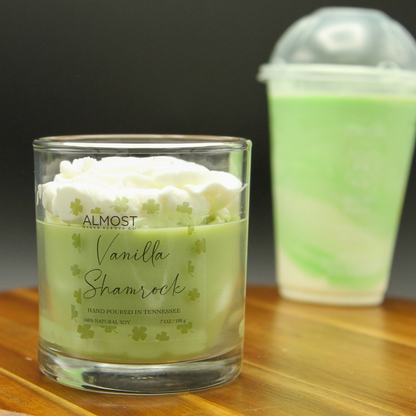 Vanilla Shamrock Handcrafted Soy Candle 8 oz